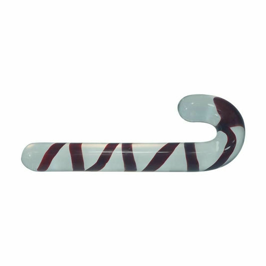 House Of Dasein Huge Pyrex Glass Dildo Christmas Candy Cane Anal Plug Dong