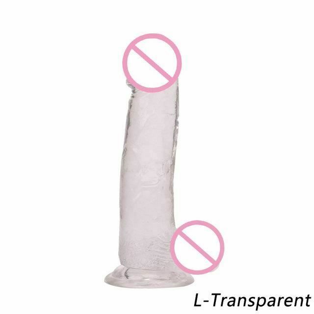House Of Dasein Jelly Realistic Flexible Penis Dong Cock And Balls Dildo Suction Cup - Transparent - L