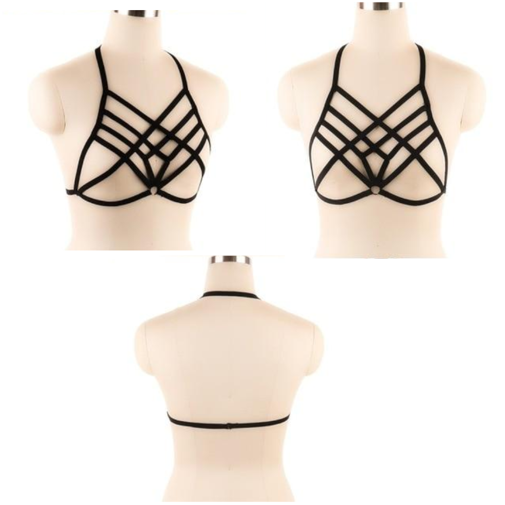 House Of Dasein Pentagram Sexy Body Harness Bondage Cage Bra Bdsm Lingerie - S0015