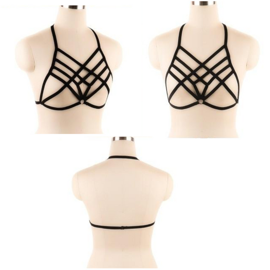 House Of Dasein Pentagram Sexy Body Harness Bondage Cage Bra Bdsm Lingerie - S0015