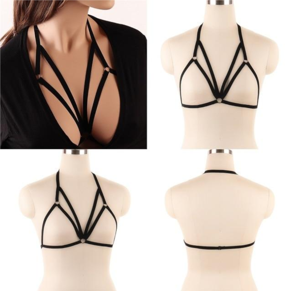House Of Dasein Pentagram Sexy Body Harness Bondage Cage Bra Bdsm Lingerie - S0014