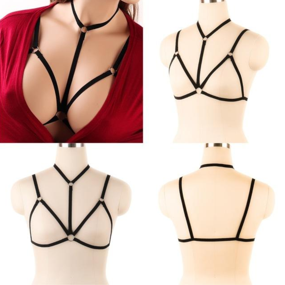 House Of Dasein Pentagram Sexy Body Harness Bondage Cage Bra Bdsm Lingerie - S0006