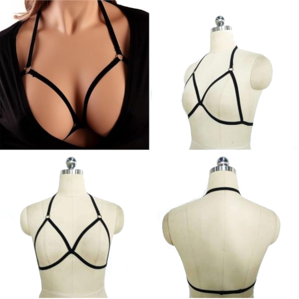 House Of Dasein Pentagram Sexy Body Harness Bondage Cage Bra Bdsm Lingerie - S0005
