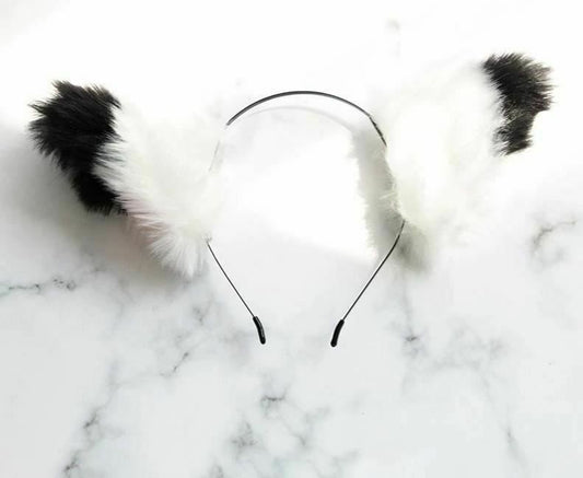 House Of Dasein Black / White Puppy Ears Anime Cosplay Headband Lolita Roleplay - White