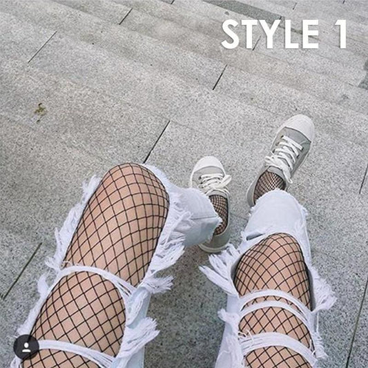 House Of Dasein Black Fishnet Stockings Lingerie Mesh One Size Stretchy Durable For Women - Black - Type 1