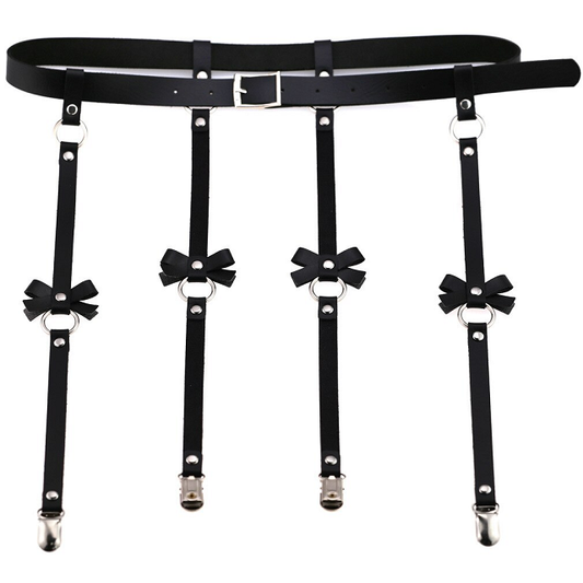 House Of Dasein Vegan Leather Waist Belt Lingerie Women - Black