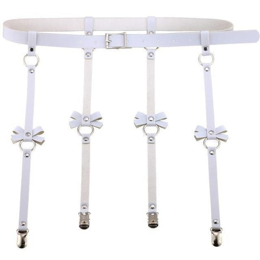 House Of Dasein Vegan Leather Waist Belt Lingerie Women - White