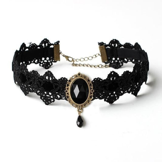 Veile Studios Gothic Lace Choker - Black