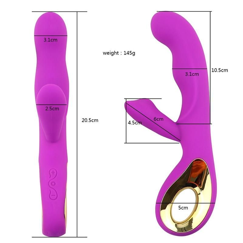 House Of Dasein Fun Pink Vibrator G Spot Vibrating Rabbit Wand Silicone Usb Charging Sex Toys For Women - Pink
