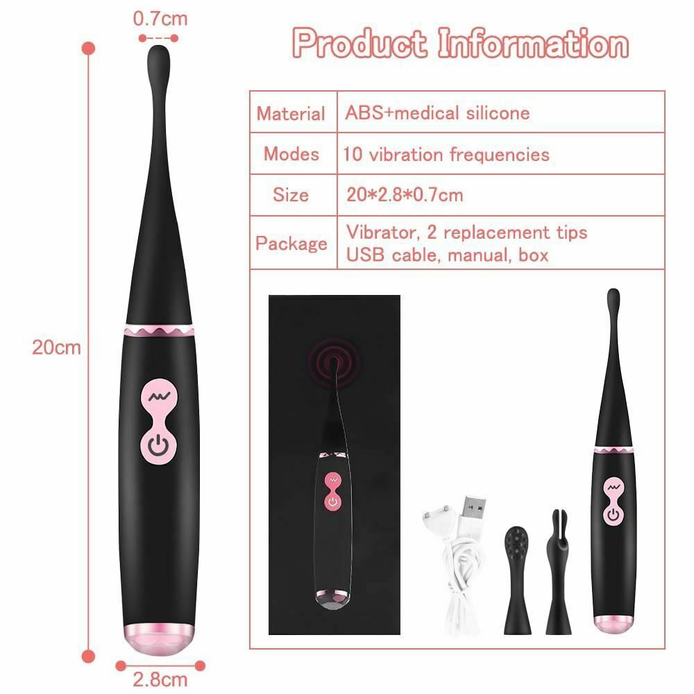 House Of Dasein Ultrasonic G Spot Vibrator Clitoral Orgasm Masturbation Women - Black