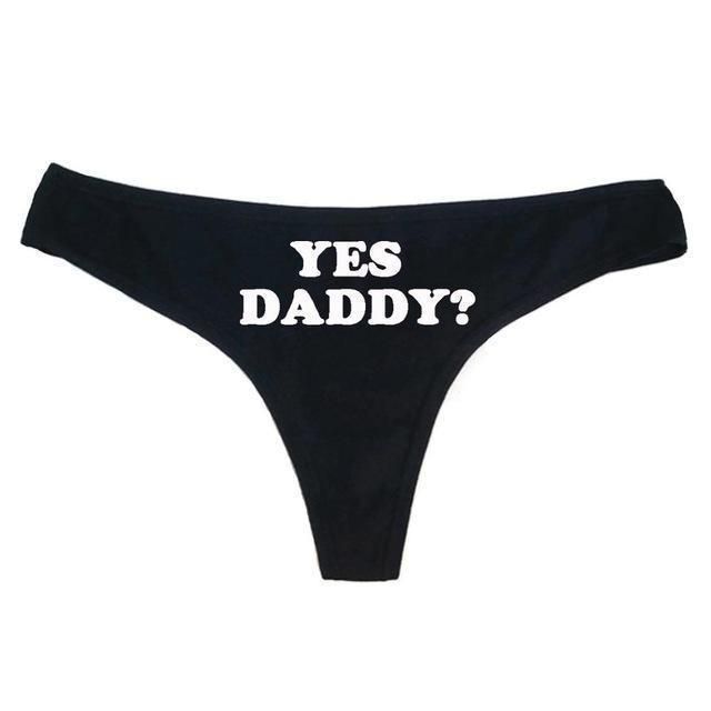 House Of Dasein Yes Daddy Thong Ddlg Women Underwear Panties - Black - S