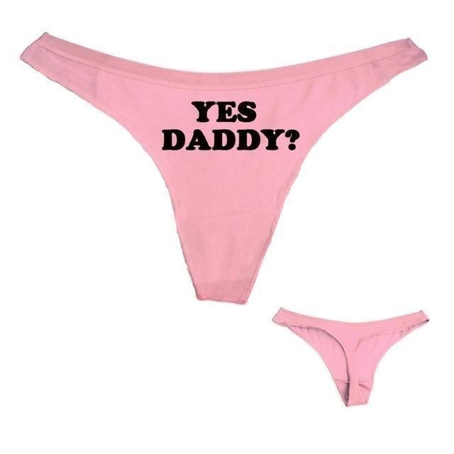 House Of Dasein Yes Daddy Thong Ddlg Women Underwear Panties - Pink - M