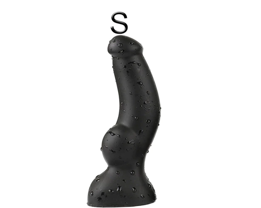 House Of Dasein Soft Huge Realistic Dildo Silicone Cock And Balls Dong Gold Black Penis - Black S - S
