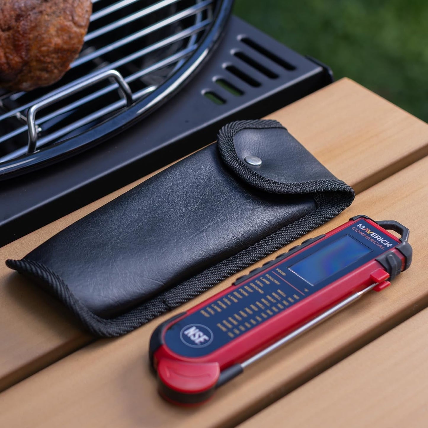 Protective Leather Case for PT-100 Thermocouple Thermometer – Ctom-Fit Holder with Snap-Close Cover, Belt Loop & Padded Interior for Professional e