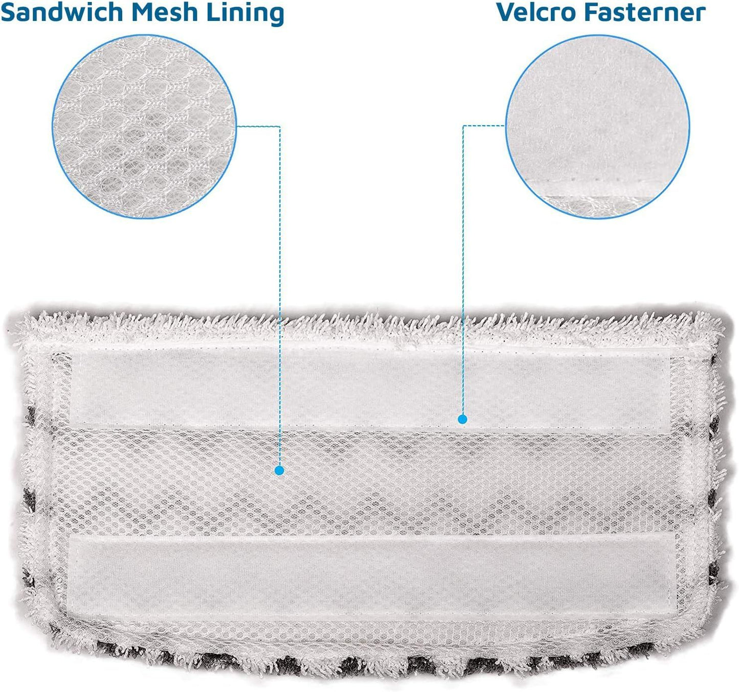8 Pack Steam Mop Pads or Shark S1000 Series (4 Sot + 4 Scrub Pads)