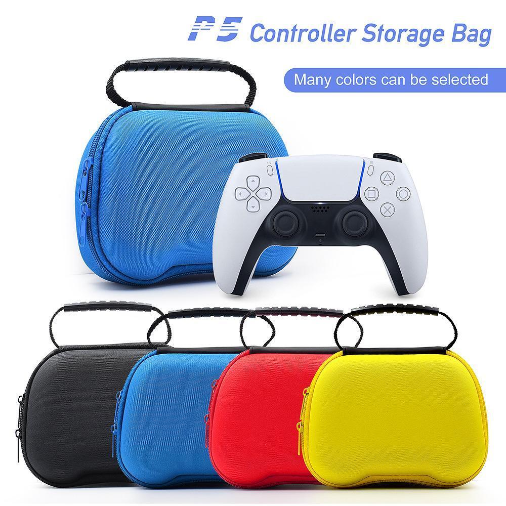 Gaming Controller Travel Carrying Case Compatible with Playstation 5 Wireless Controllers. Protective Storage Holder Bag Cover for PS5 Console (Box Only)-Yellow