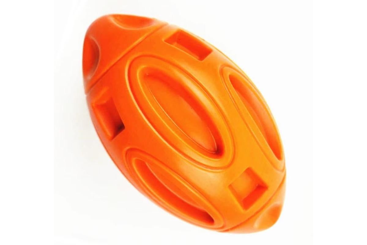 Puppy Chew Ball With Squeaker Dog Chew Toys Squeaky Dog Toys For Aggressive Chewers-Orange