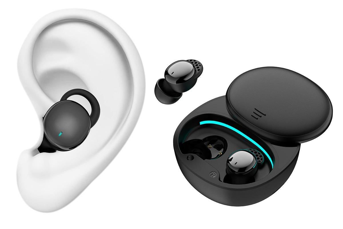 Invisible Sleep Wireless Earphone Bluetooth 5.3 Headphones Hidden Earbuds-Black