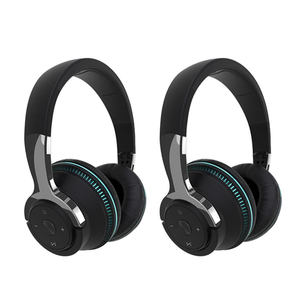Wireless Bluetooth Headphones Over Ear Foldable Stereo Noise Cancelling Earphone for Travel Home Office -Black