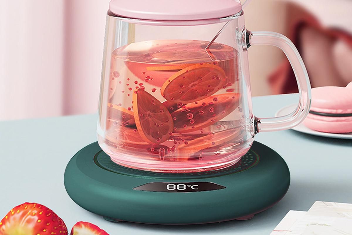 Electric Coffee Mug Warmer USB Cup With 3 Temp Settings-Green