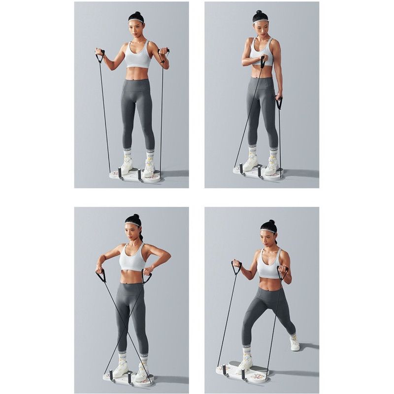 3-in-1 Multifunctional Push-up Training Board, Smart Timer & Counter Push (includes pull rope), Home Fitness Board—White