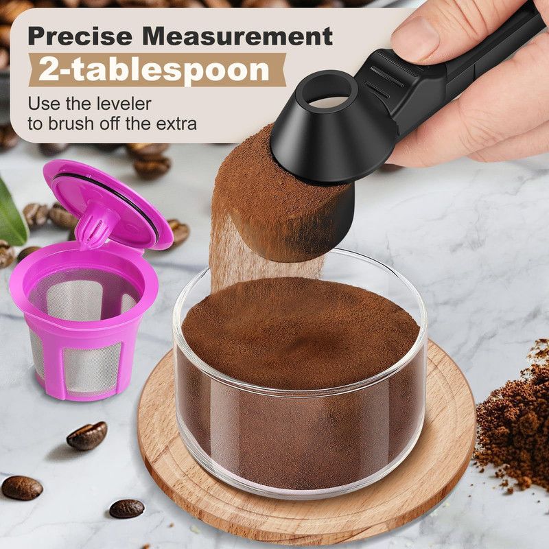 Coffee Measuring Spoon with Powder Transfer Funnel Espresso Ground Coffee Dosing Scoop