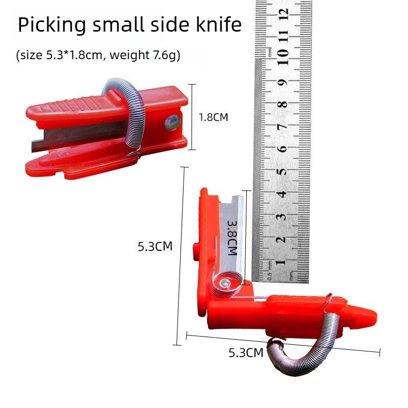 Spring Pruning Shears for Fruit Vegetable Picking, Detachable Blade Garden Harvest Cutter, Portable Plant Stem Cutting Tool-Red