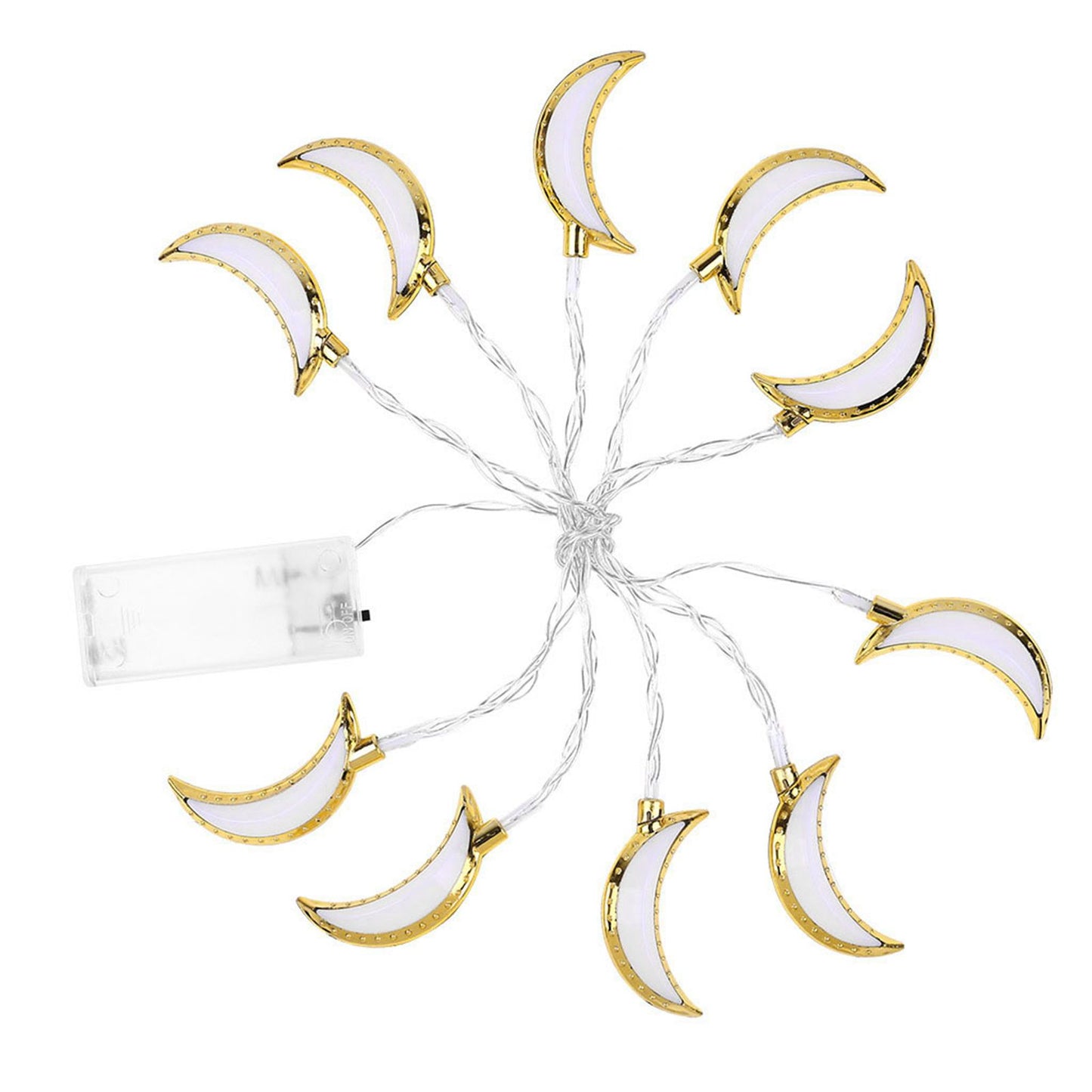 1.5M 10LED Moon String Light Ramadan Eid String Light Festival Decoration Light for Wedding Party