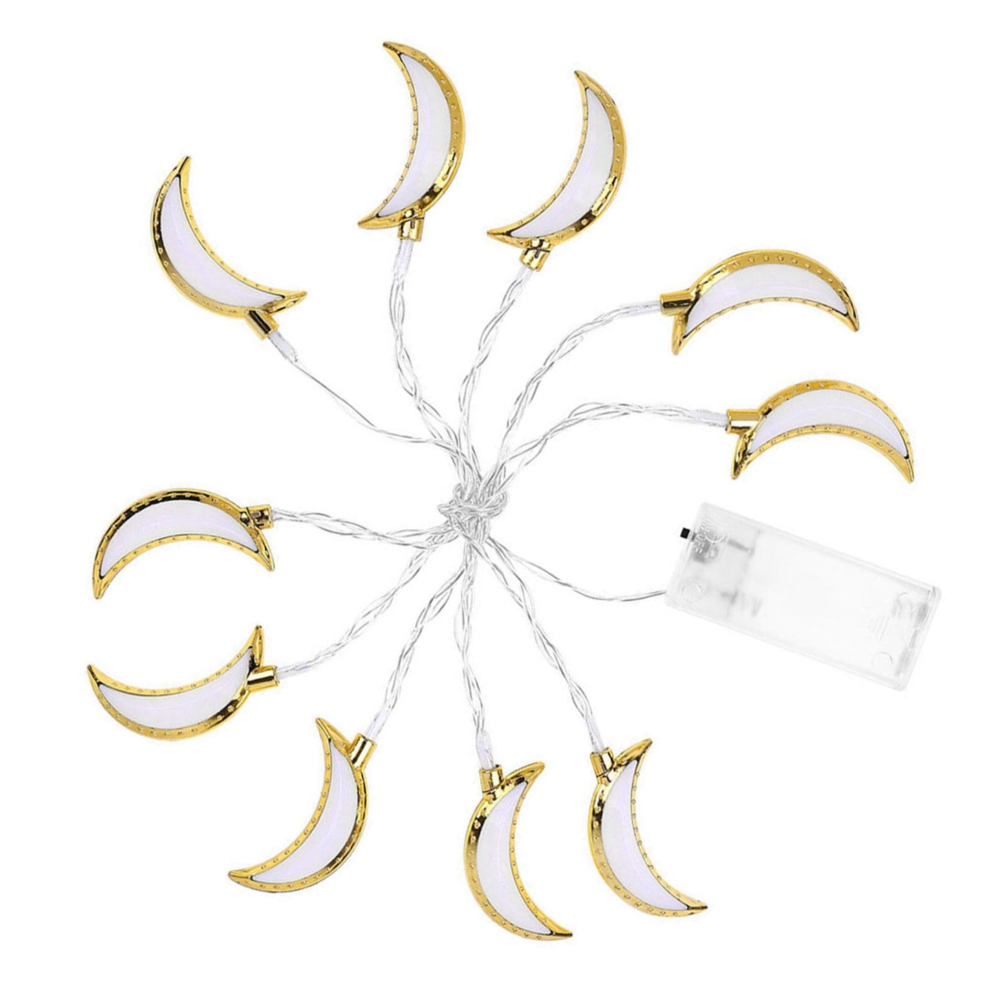 1.5M 10LED Moon String Light Ramadan Eid String Light Festival Decoration Light for Wedding Party