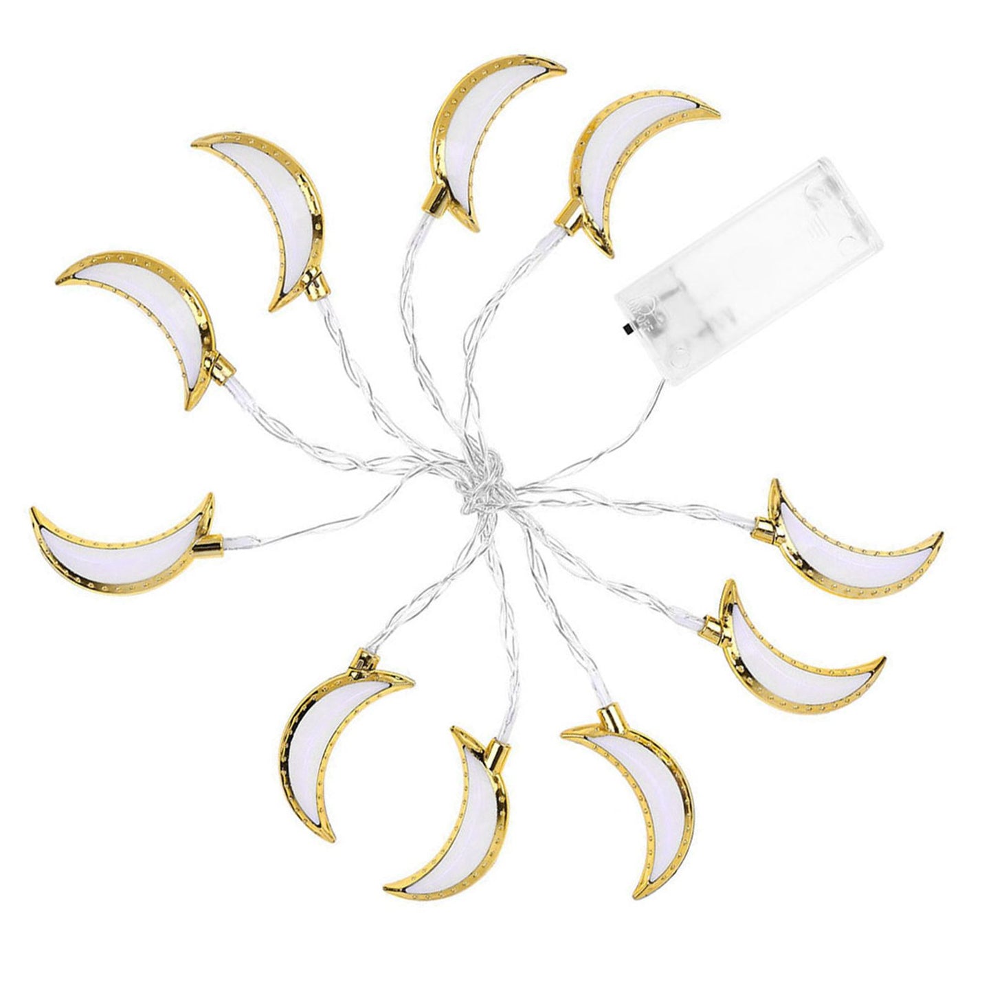 1.5M 10LED Moon String Light Ramadan Eid String Light Festival Decoration Light for Wedding Party