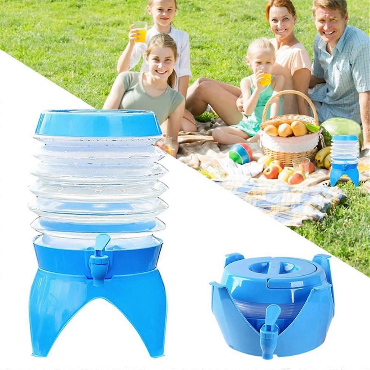 Outdoor Foldable Water Container Camping Folding Water Bucket 5.5L