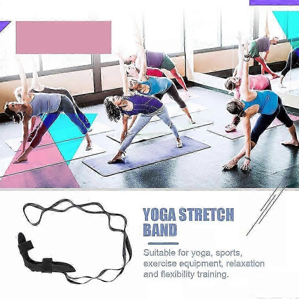 Yoga Stretching Strap for Physical Therapy, Non-Stretch Exercise Strap with Foot Loop for Pilates, Dance & Flexibility Training