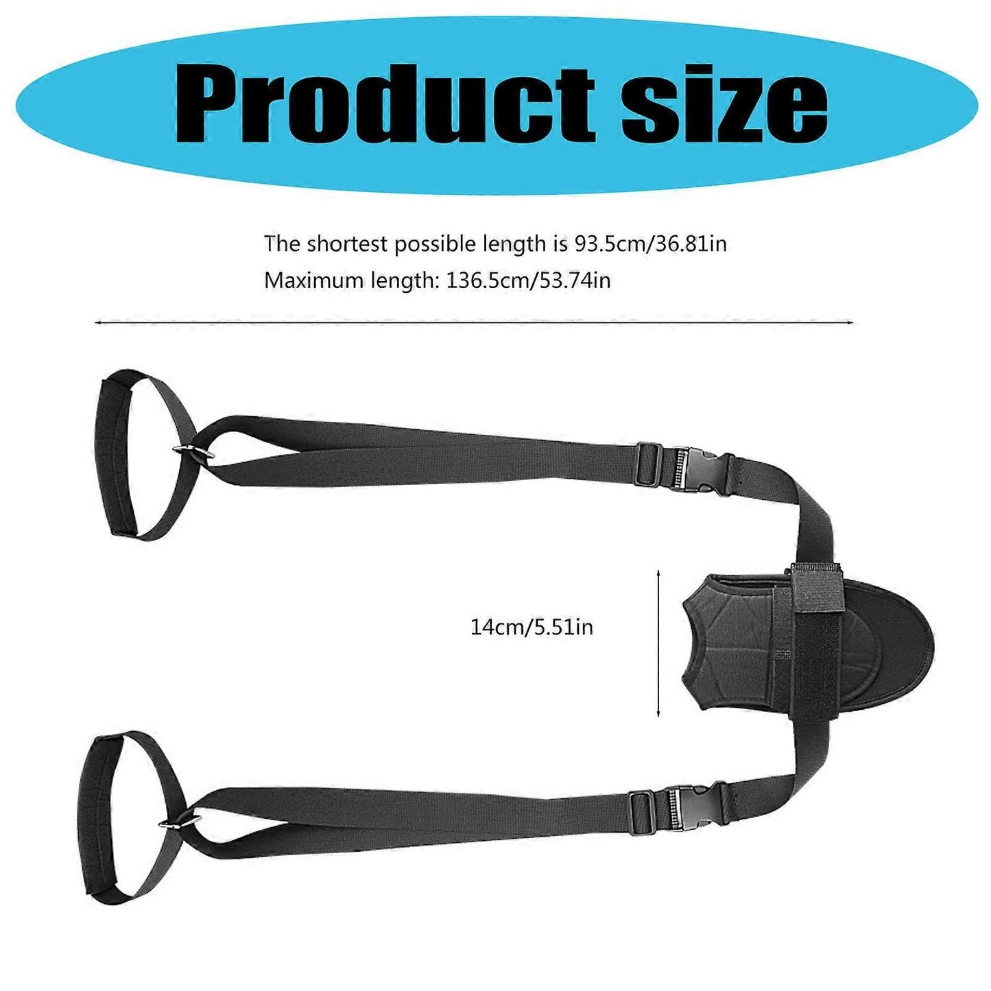 Foot and Calf Stretcher Stretching Strap Leg Stretch Strap Flexibility Stretch Bands for Exercise Black