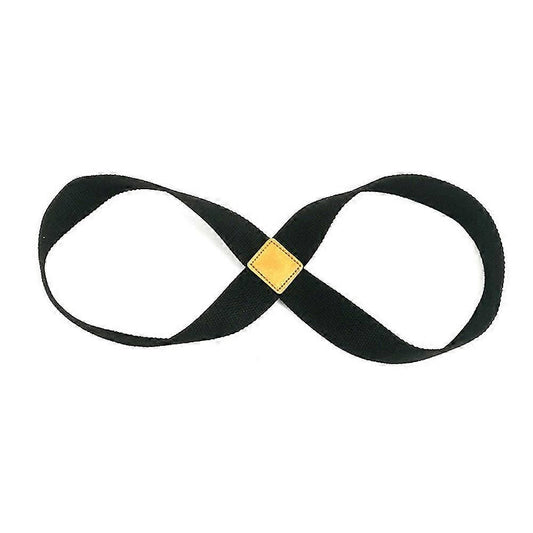 Infinity Yoga Stretch Strap, Double Loop Stretching Strap for Yoga, Pilates, Physical Therapy & Flexibility Training - Black