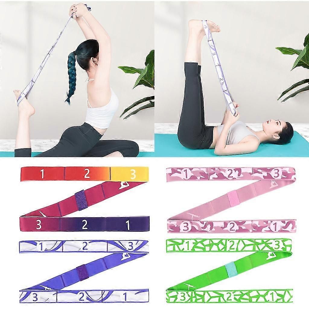 Yoga Pull Strap Belt Multifunctional Yoga Stretching Strap Or Women Men Adults - Green