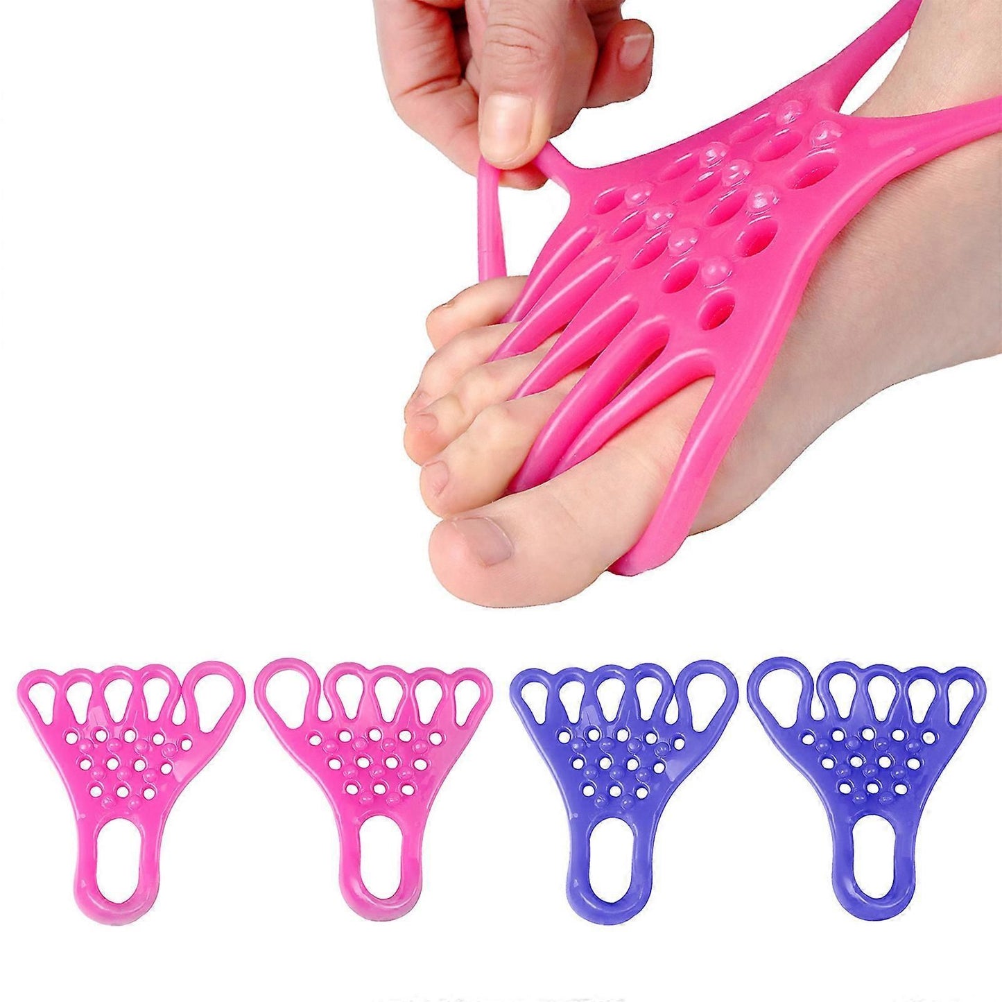 Yoga Stretching Belt Foot Stretcher Calf Tendonitis Ankle Strap Bands Yoga Stretch Strap Calf Leg Foot Stretcher - Pink