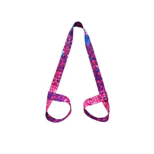 2-in-1 Yoga Mat Carry Strap & Stretch Strap with Adjustable Buckles for Yoga, Pilates & Fitness - Magenta-purple