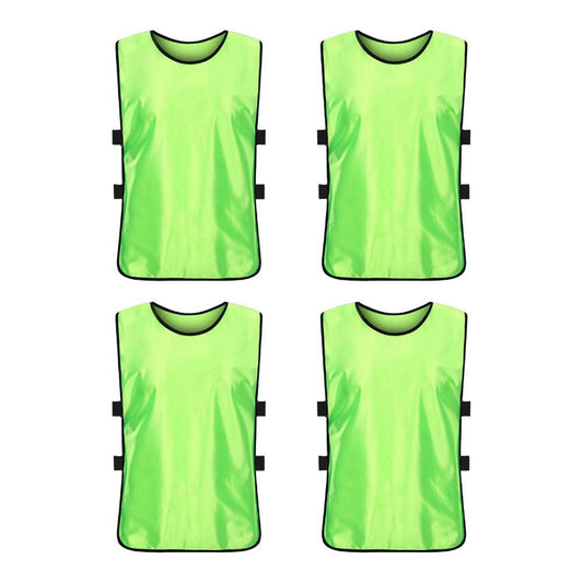 4Pcs Scrimmage Training Vest Team Sports Games Practice Jersey Green