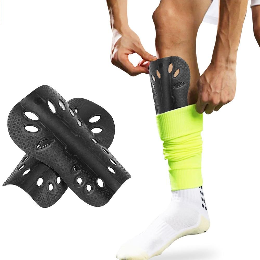 Pair of Soccer Shin Guards Breathable Calf Protective Gear for Adults White