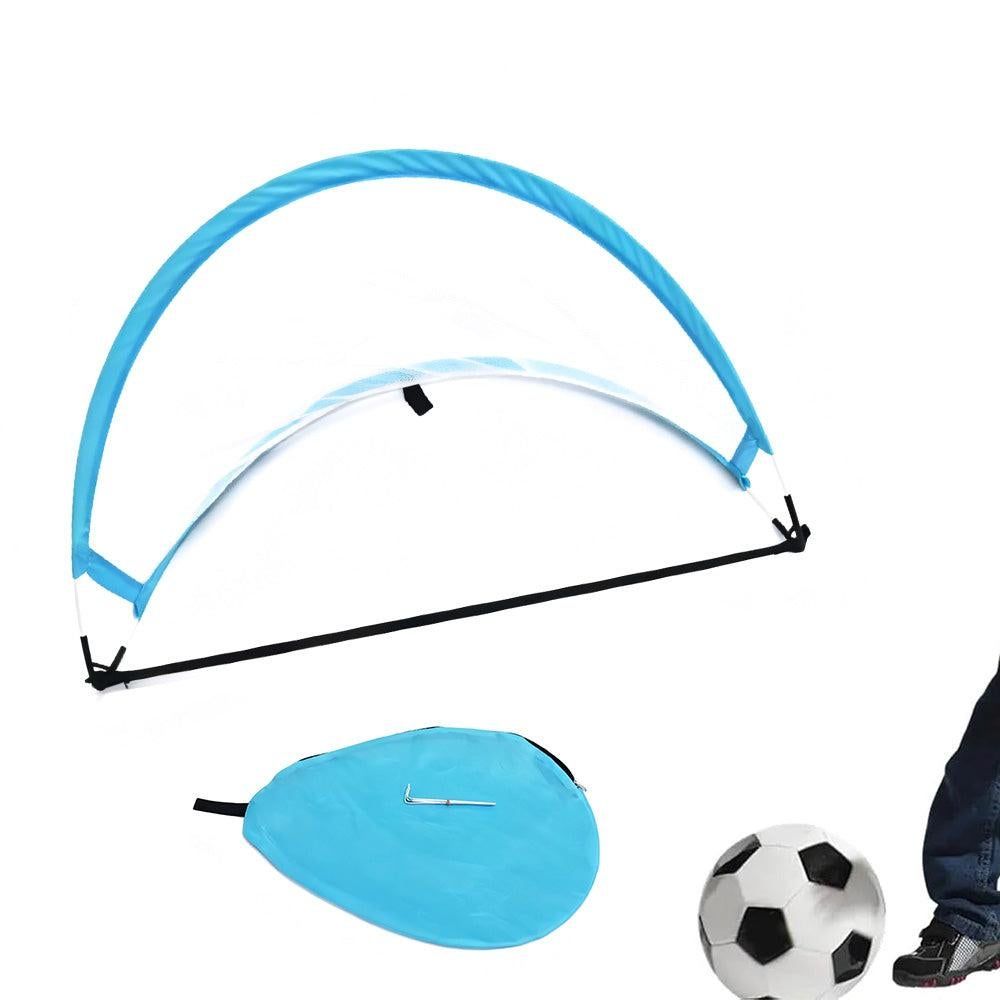 Portable Pop-Up Soccer Goal Set with 3 Ground Pegs and Carry Storage Bag Black