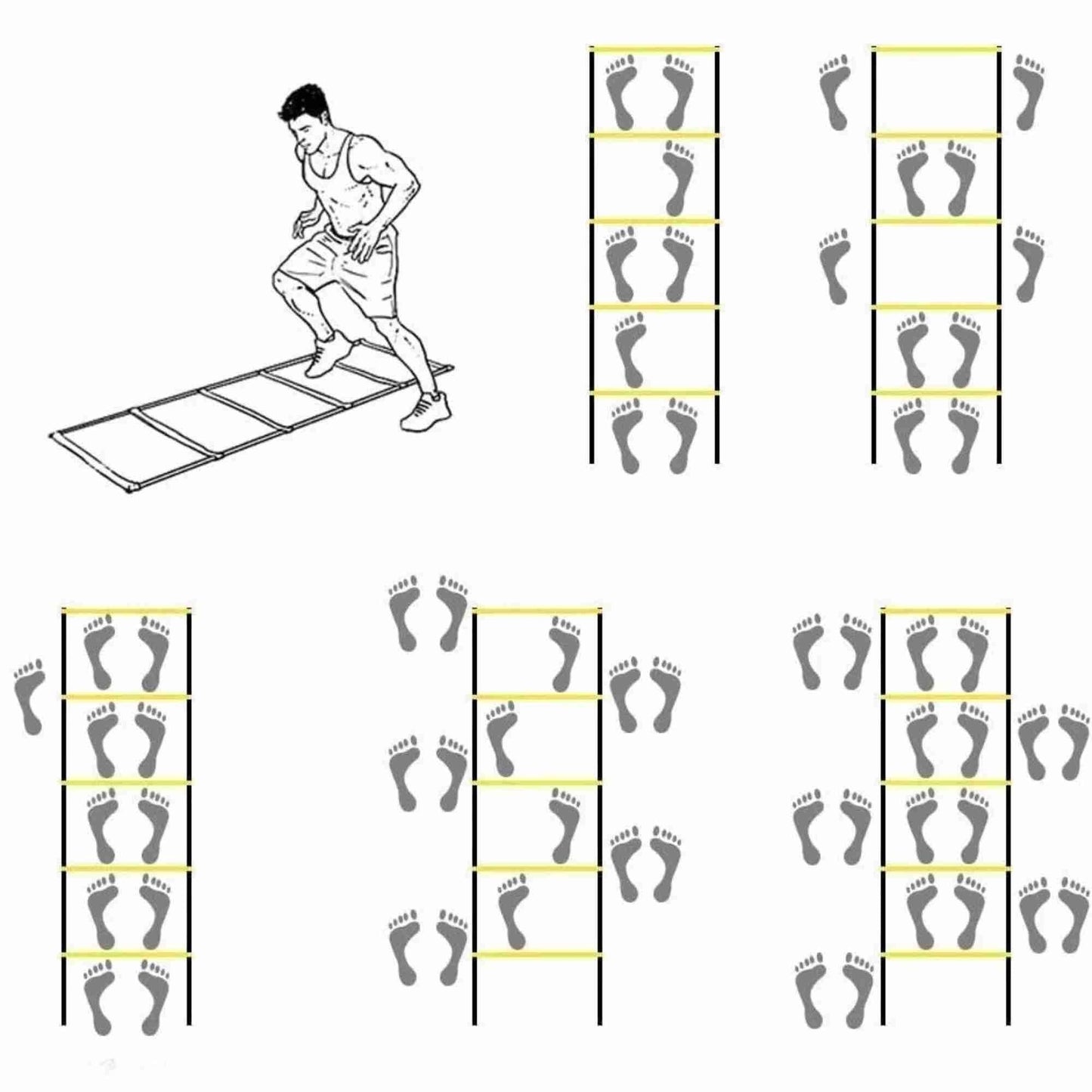 Speed Agility Ladder Fitness Training Ladder Soccer Sports Footwork Practise Gym