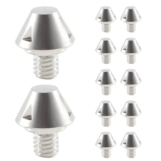 12 PCS M6 Football Shoe Replacement Spikes Studs For - Silver 8mm