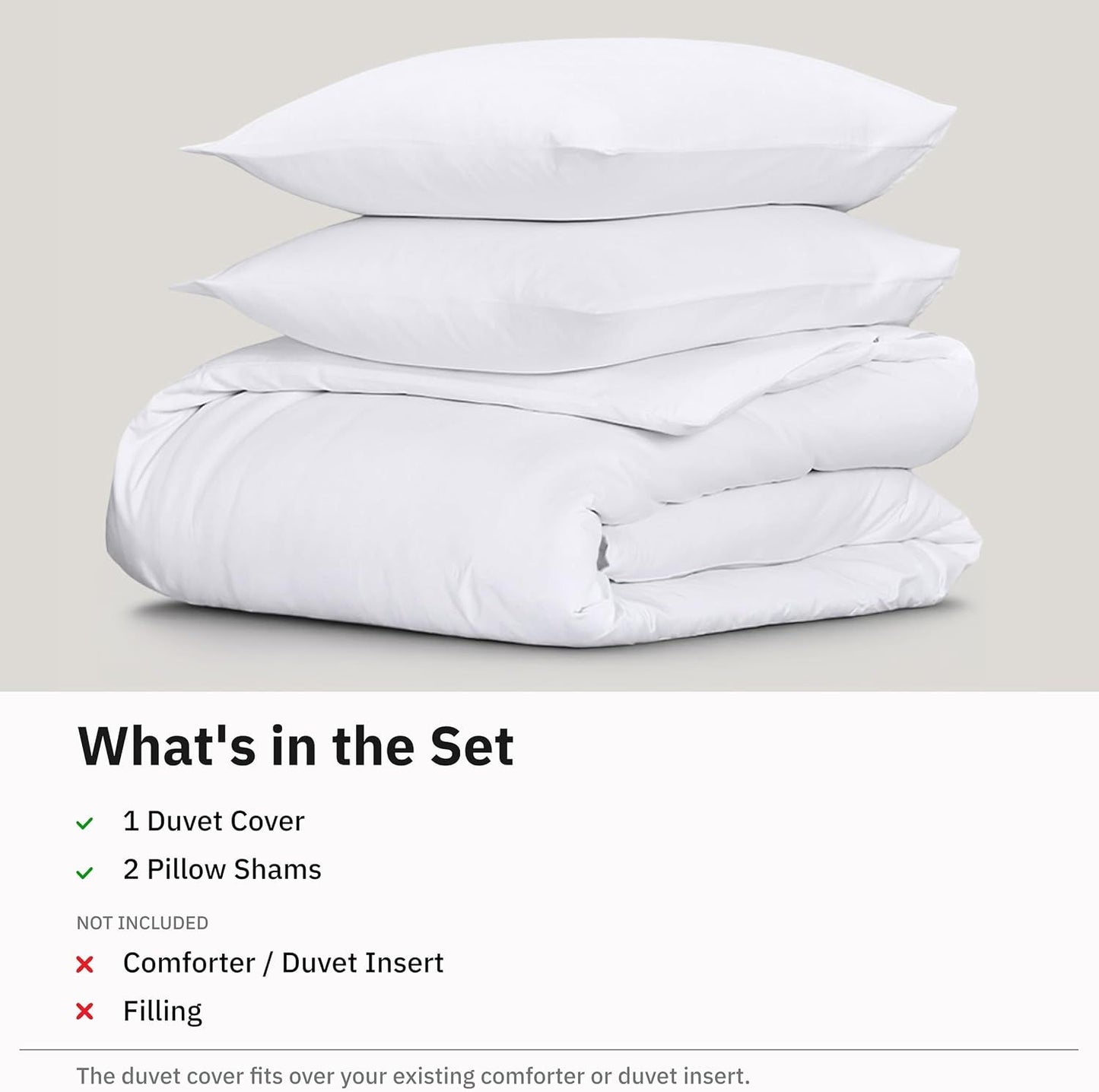 Hotel Soft Microfiber Duvet Cover Set-2000TC Quilt Cover Set & Pillowcases -1 Donna Cover Zipper Closure & 1 x Pillowcases-Breathable Bedding - Wrinkle, Fade, Stain Resistant(White,Single)