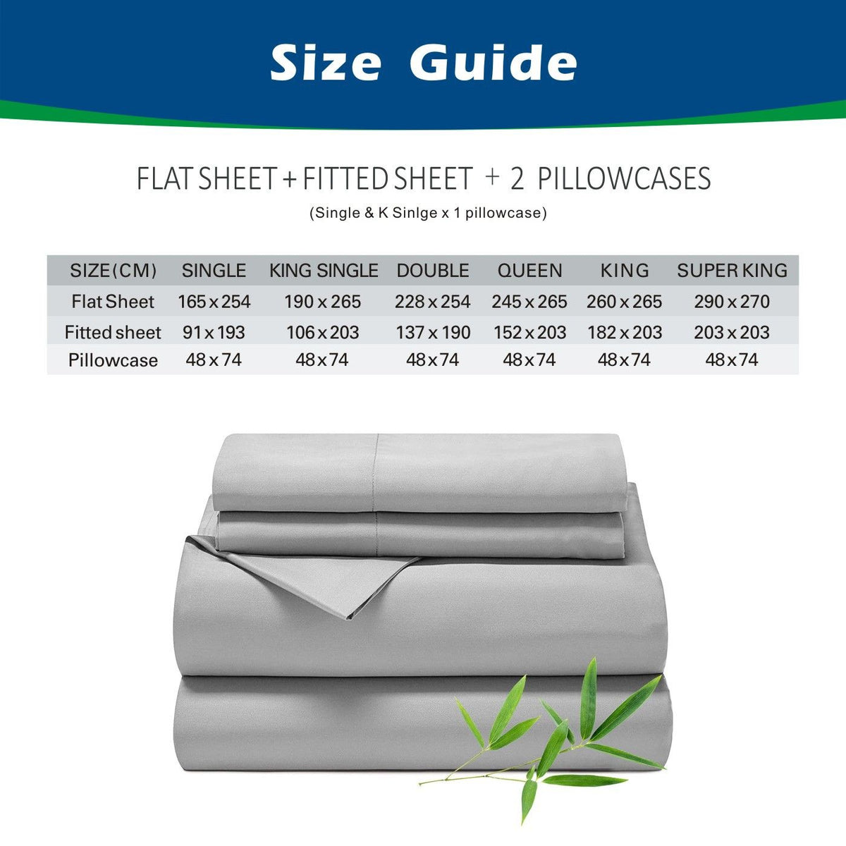 4 Piece Hotel Bamboo Cooling Sheet Set -Ultra Soft 2000TC Breathable Bed Sheets Set with 37 Centimetre Deep Pocket-Cooling Sheets for Hot Sleepers(Sky Blue,King)