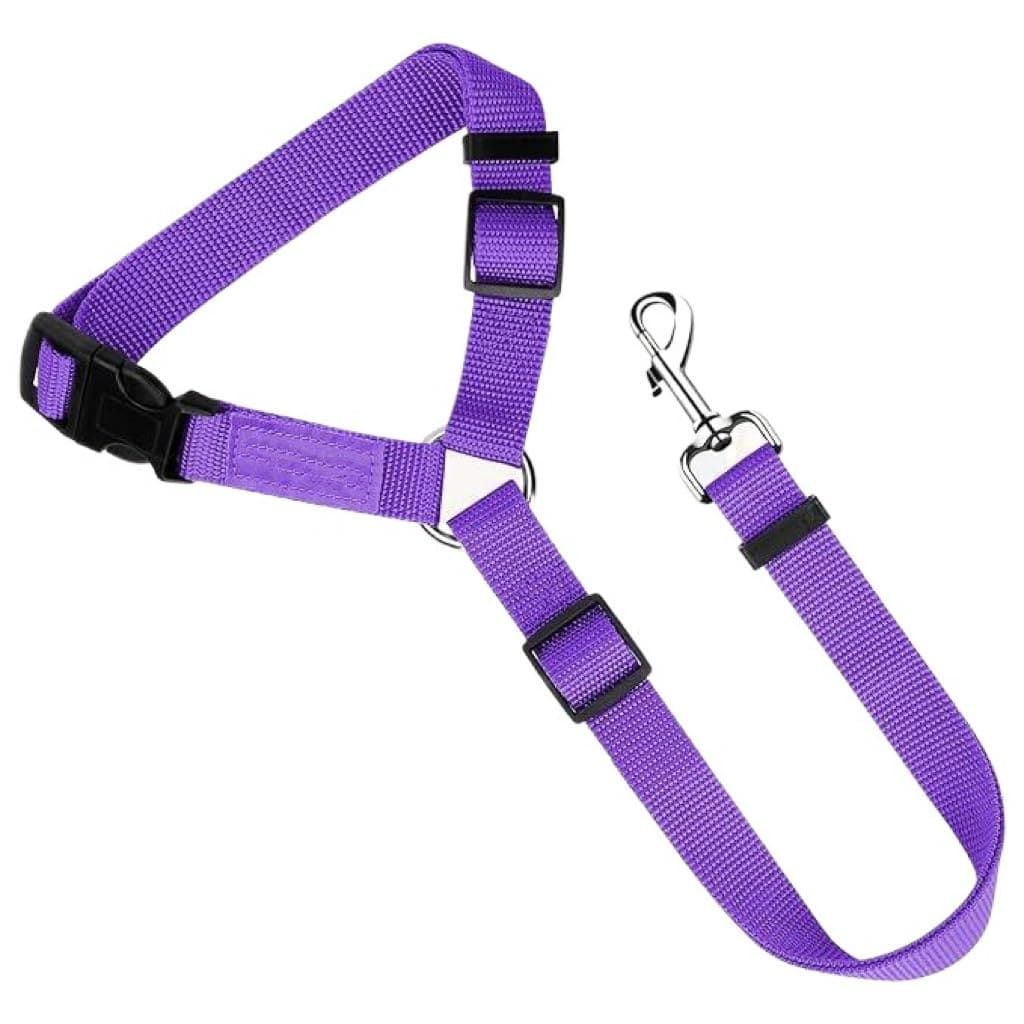 Protect Your Pet on the Road: 2-in-1 Adjustable Dog Car Safety Tether and Leash, 360° Rotating Hook for Cars and SUVs, Secure Your Cat or Dog During Travel (Pink)