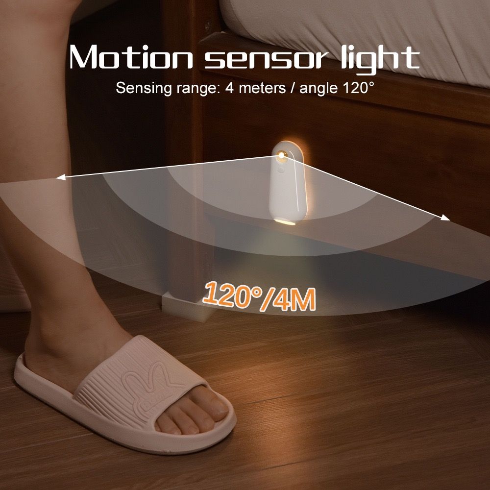 2-in-1 Motion Sensor Night Light with Toilet Light Function, 8 Color RGB Glow, Waterproof Rechargeable LED Lamp for Nighttime Use in Bathroom, Stairway, Hallway, and Bedside (1PCS)