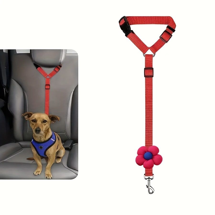 Dog Seat Belt for Car, Pet Car Safety Restraint with Adjustable Straps and Zinc Alloy Hook, Perfect for Securing Your Dog in Vehicle, Ideal Car Safety Strap for Small to Large Dogs, Great Christmas Gift for Pet Lovers (Purple)