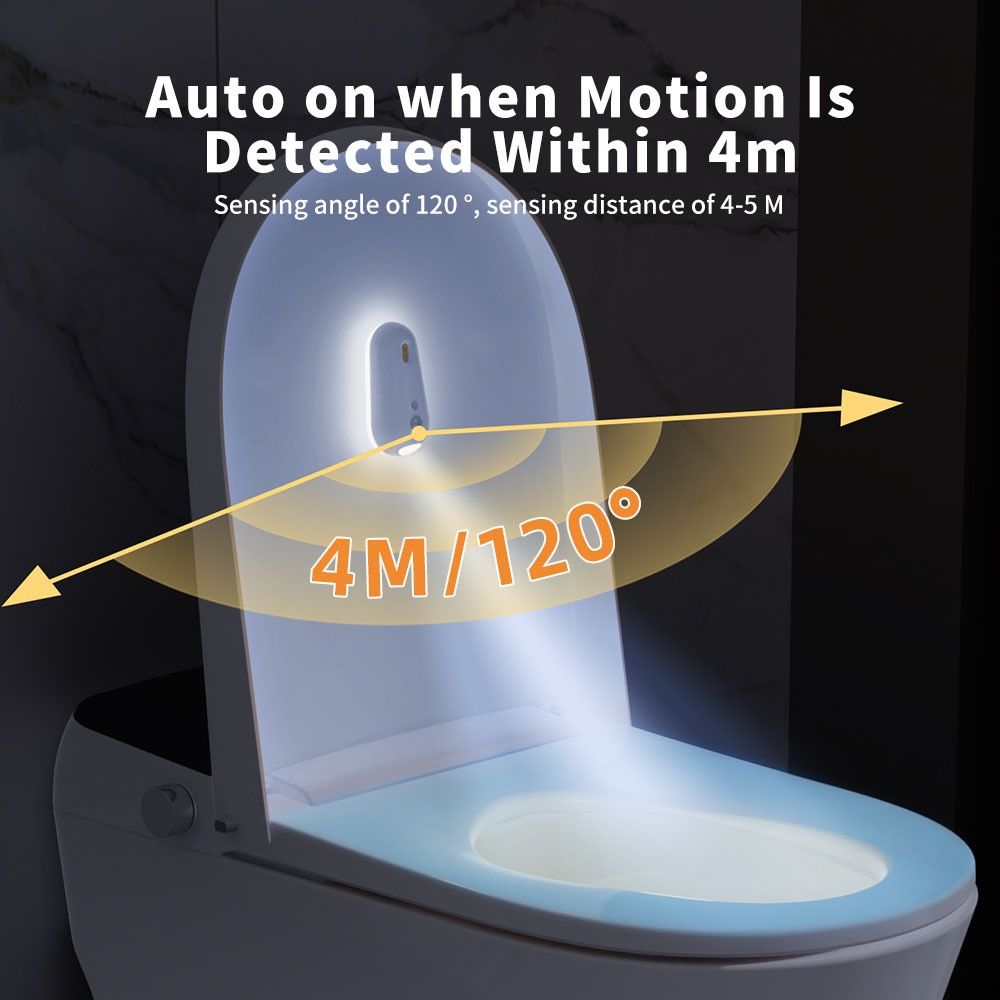 2-in-1 Motion Sensor Toilet UV Sterilizer Light with RGB Night Light – Automatic Disinfection, Waterproof Rechargeable Design for Bathroom Hygiene (1PCS)