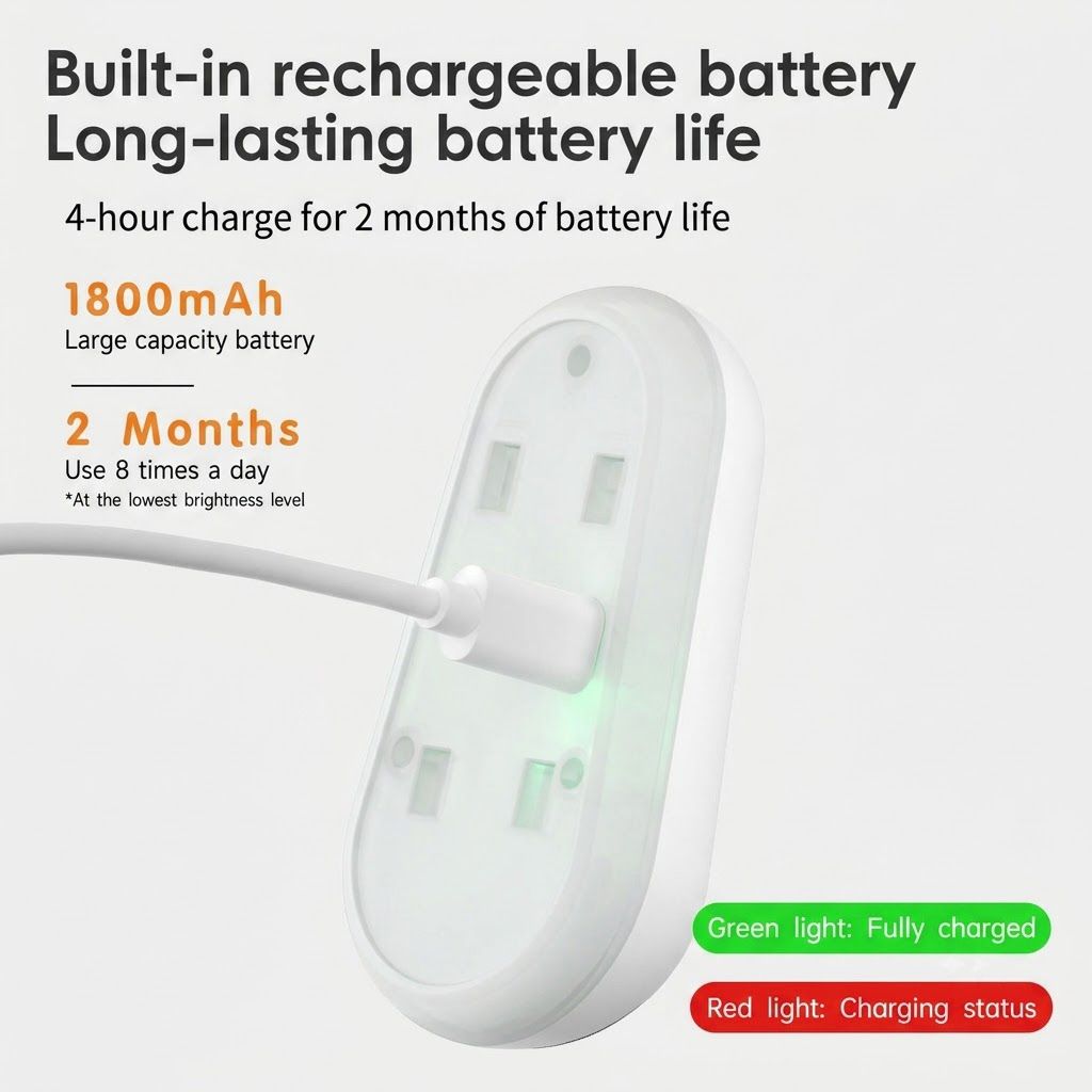 2-in-1 Motion Sensor Toilet UV Sterilizer Light with RGB Night Light – Automatic Disinfection, Waterproof Rechargeable Design for Bathroom Hygiene (2PCS)