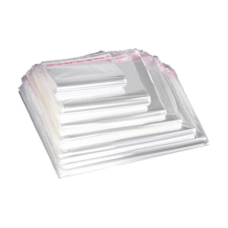 Multi-size Clear Self-Seal Cellophane Bags - Bulk Adhesive Opp - 11*20+4